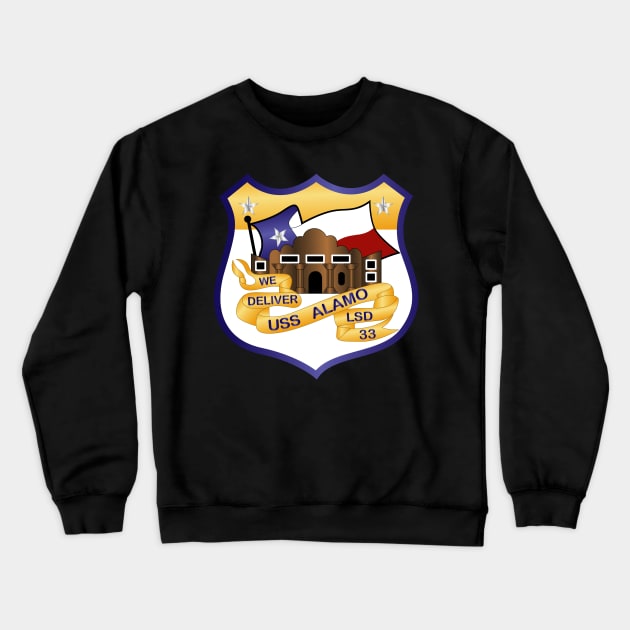 USS Alamo (LSD-33) Crewneck Sweatshirt by twix123844